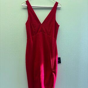 LULUS RED BODYCON MINI DRESS